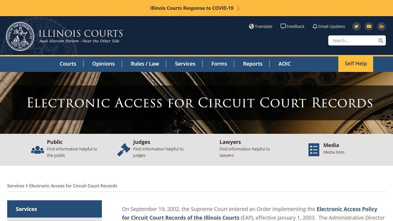 Electronic Access for Circuit Court Records | Illinois Courts